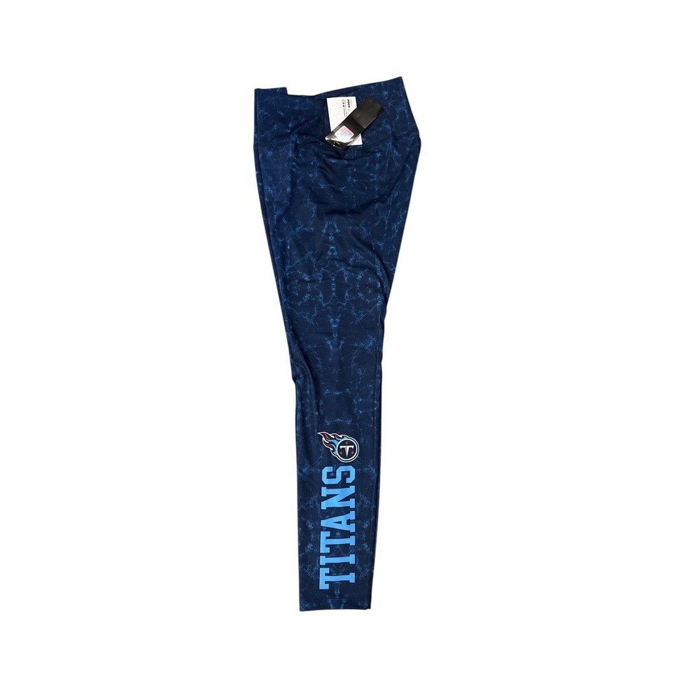 FOCO Leggings Women Sz L Navy NEW‎ Tennessee Titans NFL Tie Dye High Waisted